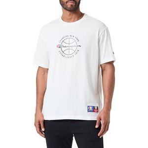 Champion Legacy Modern Basket - S/S Crewneck T-shirt, lichtgrijs, XL heren SS24, Lichtgrijs, XL