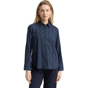 TOM TAILOR - Blouse - Blauw - Klassieke Blouse - Lange Mouw