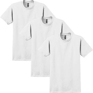 Gildan Heren Ultra Cotton Style G2000 Multipack T-shirt, wit (3 stuks), 4X-Large (3 stuks