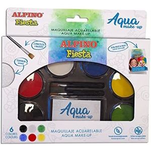 Pack Aqua Make Up Alpino Fiesta Watermake-up | aquarelleerbare gezichtsmake-up | 6 kleuren | watermake-up voor kinderen en volwassenen