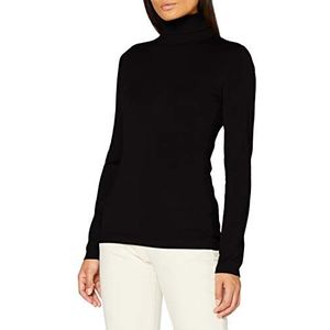 Urban Classics Basic turtleneck sweater sweatshirts voor dames, zwart, 5XL