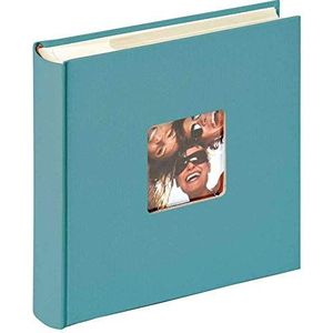 Walther Design Fotoalbum petrol groen 200 foto's 10 x 15 cm Memoboek met omslaguitsparing, Fun ME-110-K