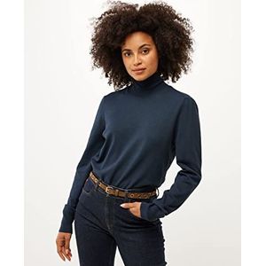 Mexx Dames Turtle Neck Basic Pullover Sweater, Navy, M