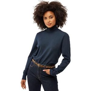 Mexx Dames Turtle Neck Basic Pullover Sweater, Navy, XXL
