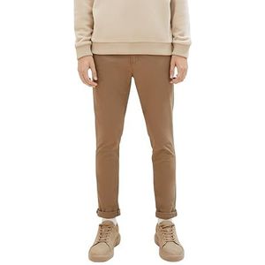 TOM TAILOR Denim Mannen Chino broek met riem 1008253, 11634 - Honey Camel Beige, 28W / 32L