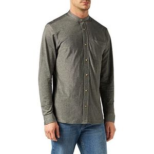 JACK & JONES Heren Jjepique Band Melange Shirt L/S Klassiek overhemd, gemengd grijs, M