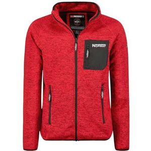 Geographical Norway Title Lady Warme fleece voor dames, warme ritssluiting - Jas voor herfst, winter, lente, warm, lange mouwen, trui, bont, zacht, comfortabel, outdoor (rood, XL), Rood, XL