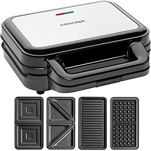 Concept SV3070 sandwich maker 900 W Zwart, Zilver