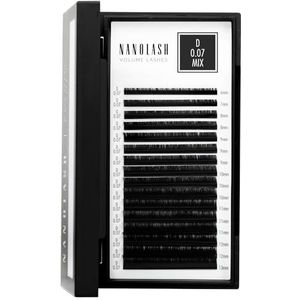 Nanolash - Wimpers voor Wimperextensions - Zwart - 0,07 D - Mix 6-13 mm