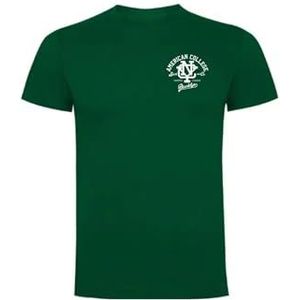 AMERICAN COLLEGE USA T-Shirts Sport Ademend Bedrukte Kleding Unisex Kinderen Jongens en Meisjes Casual Model ACTSW6 Donkergroen XL, Groen, XL