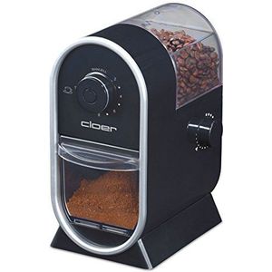 Cloer 7560 Elektrische Koffiemolen met schijfmaalwerk, 100 W, voor tot 150 g Koffiebonen, voor 2-12 kopjes, instelbare maalgraad, zwart