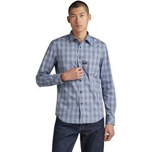 Bristum 2.0 Slim Shirt ls, Meerkleurig (Vintage Indigo Liam Check D23553-d531-g297), XXL