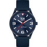 Ice-Watch - ICE solar power Casual blue red- Blauw herenhorloge met siliconen band - 020605 (Medium)