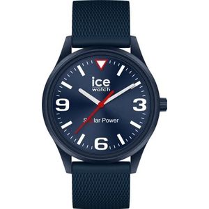 Ice-Watch - ICE solar power Casual blue red- Blauw herenhorloge met siliconen band - 020605 (Medium)