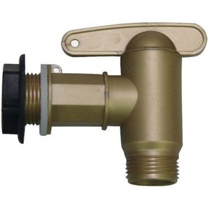 Garantia Aqua-Quick kunststof kraanset (kraan), 4-delige complete set in messing look - 504044