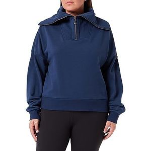 TILDEN Dames oversized Troyer-sweater 37831174, marineblauw, XL, marineblauw, XL Grote maten