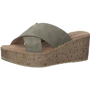 s.Oliver Damessandalen van leer, pistache, 40 EU