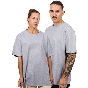 Blackskies Oversized basic T-shirt met korte mouwen, luxe streetwear voor heren, dames, longshirt, Essential Style., grijze heide, L