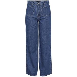 PCSKY HW Pocket Wide Jeans, blauw (medium blue denim), S