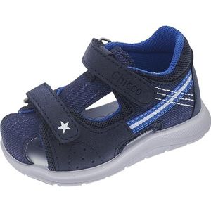 Chicco, Sandaal Met Dubbel Klittenband En Gesloten Teen, Kinderen En Tieners, Blauw (2), 20 EU, Design in Italië