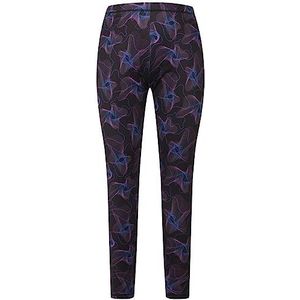 Ulla Popken, Dames, grote maten, functionele leggings digitale elementen, zwart, 42/44