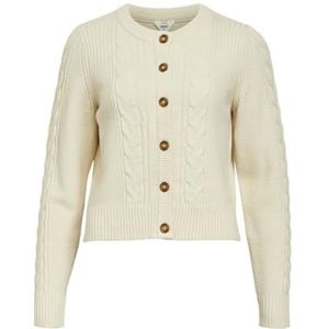 Object OBJDORIS RE L/S Knit Cardigan NOOS, Sandshell/detail: gemêleerd, S