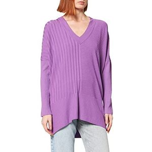 IPEKYOL Womens Below Hips Ribbed Knit Gebreide sweater, gebroken wit, medium