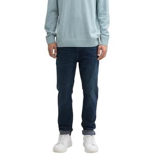 TOM TAILOR Denim Tapered Slim Fit Jeans met stretch voor heren, 10170 - Blue Black Denim, 28W / 32L