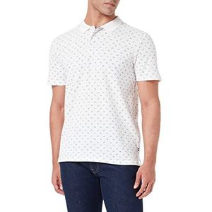 TOM TAILOR Uomini Poloshirt met patroon 1033007, 30137 - White Minimal Paisley Design, XL