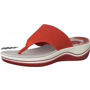 Jana Dames muiltjes 8-8-27229-28 Relax Fit comfortabele vrijetijdsschoenen met Relax schoenbreedte slippers zonder sluiting, rood, 42 EU