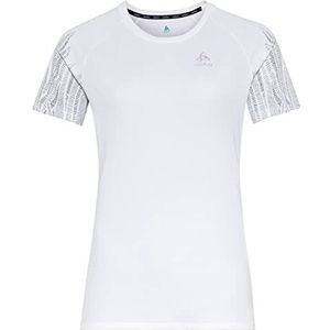 Sportshirt Odlo Women Crew Neck S/S Essential Print White