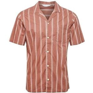 CASUAL FRIDAY Heren CFAnton SS RC AOP Shirt hemd, 181326/Nutmeg, S, 181326/Nutmeg, S