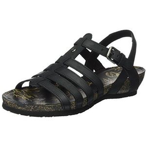 Panama Jack Dames Duna Basics Open Sandalen met sleehak, zwart, 42 EU