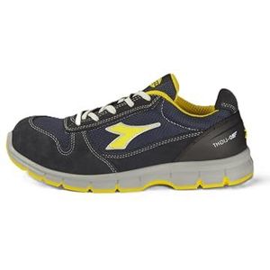 Diadora - Run Text Low S1P SRC ESD - Veiligheidsschoen - Zwart - Leer en Mesh