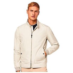 Hackett London Nylon Harrington-regenjassen voor heren, Lichtgrijs, 3XL