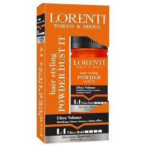 LORENTI TOKYO & SEOUL Powder Wax L4 Ultra Sterke hold, 20 g, haarstyling en volumepoederwas met mat effect, voor dames en heren