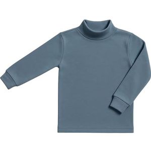 BABIDU Punt NOU Onderhemd voor kinderen, uniseks, halfronde kraag, halfwan, ondergoed voor jongens en meisjes, uniseks, 2 tot 16 jaar, katoenen en polyester, pluche stof, Grijsblauw, 16 años