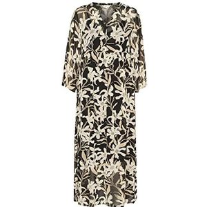 Part Two Polonia Jurk Casual Dames, Zwarte bloemenprint, 36