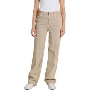 Replay Dames Relaxed Fit Straight Leg Jeans Melja, 225 Sahara, 23W x 32L