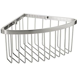 TATAY Doucherek Zonder Boren Hoekmodel | Inclusief Bevestigingssysteem (Quick Fix) | Draagkracht tot 5 kg | 100% Roestvrij Aluminium | Douchemand voor Opbergruimte - 20 x 11,5 x 20 cm - Chroom