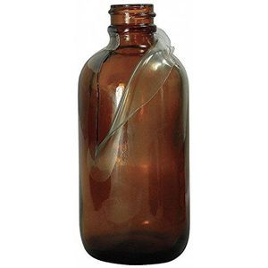 Qorpak GLA-00951 Amber Boston ronde fles met 22-400 hals afwerking, 4 oz (Pack van 128)