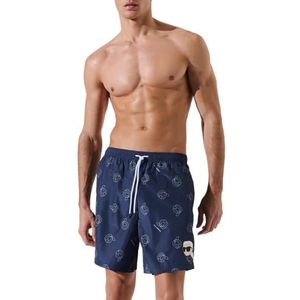 Karl Lagerfeld B.V Ikon AOP medium boardshorts, Ikon Karls Head All Over Printmood Indigo, XS