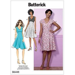 Butterick Patterns Butterick 6448 A5, patroon jurk, maten 6-14, meerkleurig