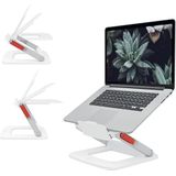 Leitz In Hoogte Verstelbare Multi-Hoek Laptopstandaard, 6 Vooraf Ingestelde Hoogte en Hoek Combinaties, Compact, Bureauverhoger, voor 13"" - 15” Laptops/Monitors, Ergo Assortiment, Wit, 64240001