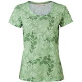 VAUDE - Women's Skomer AOP - T-shirt - Zwart - Zijsplitten, Ronde Hals, Print Over Het Hele Oppervlak
