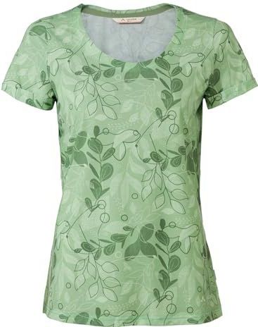 VAUDE - Women's Skomer AOP - T-shirt - Zwart - Zijsplitten, Ronde Hals, Print Over Het Hele Oppervlak