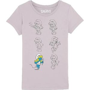 Les Schtroumpfs GISMURFTS012 T-shirt, roze, 6 jaar, Roze, 6 Jaren
