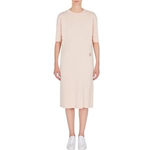 Armani Exchange Dames midi Front Logo Jurk, roze, XS