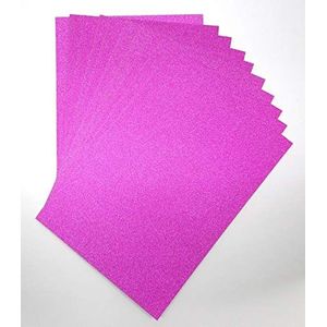 A4 Helder Roze Glitter Card Glitter Papier Niet Schuur Sparkle Craft Sheets Sparkle Card 250gsm Bling Crafting Card Glitter Cardstock Zuurvrij (rechts Roze - 10 vellen)