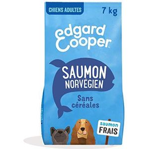 Edgard & Cooper Droogvoer voor volwassen honden, zonder granen, natuurlijk voer, 7 kg, verse zalm, hypoallergeen, gezonde voeding, smakelijke en evenwichtige eiwitten